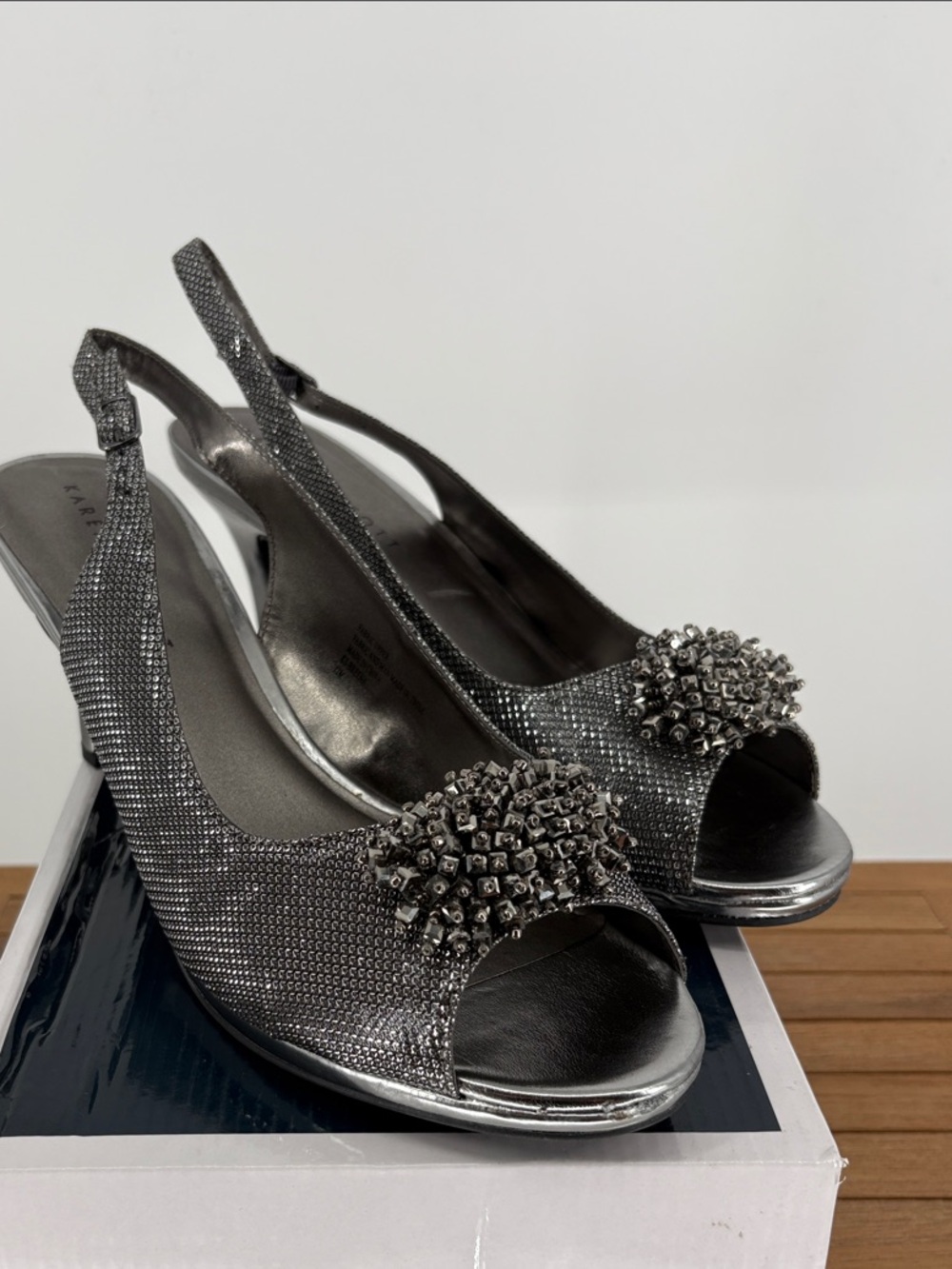 New Karen Scott BREE A PEWTER Toe Heels SIZE 12M